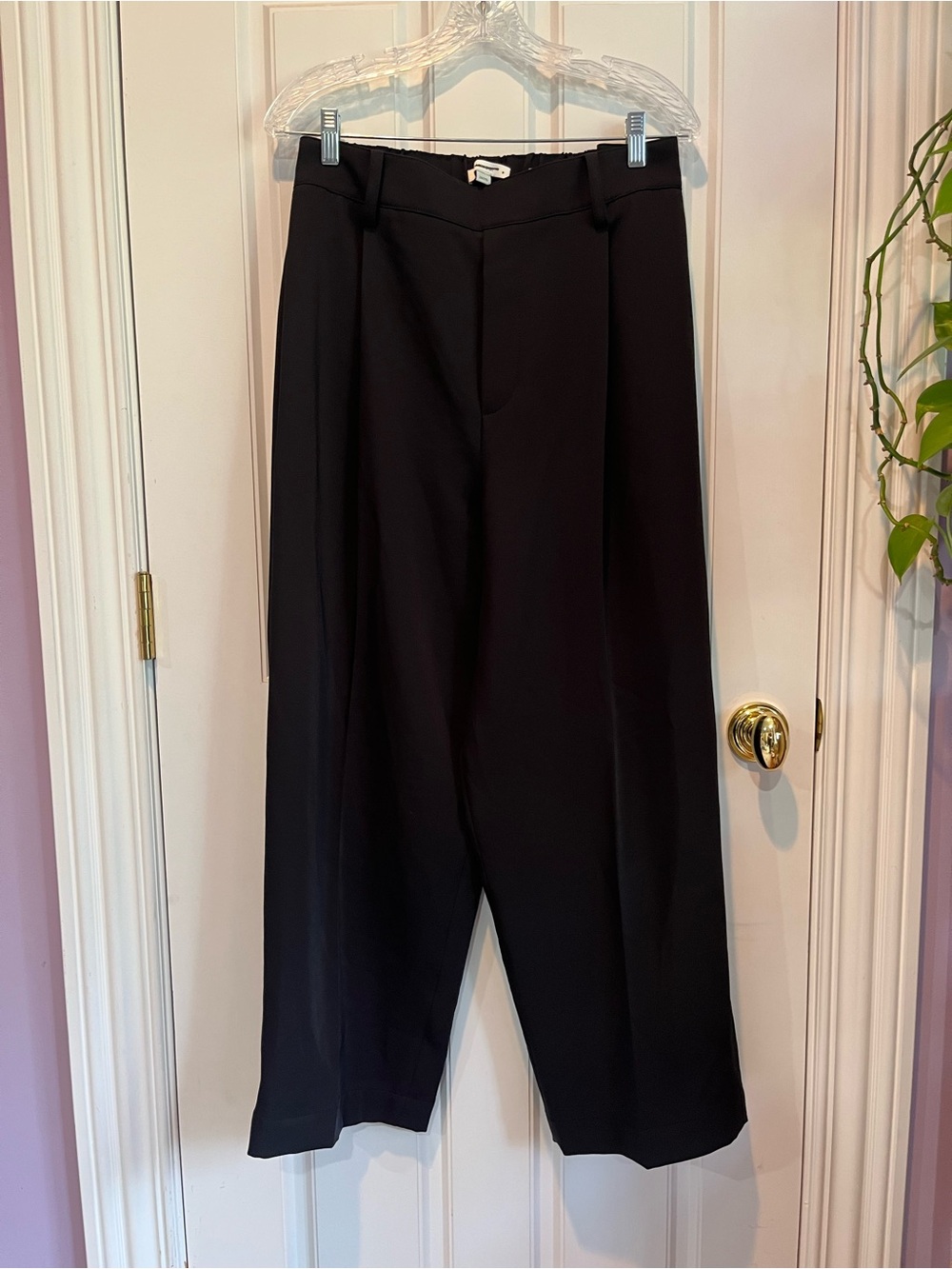 Vince Black Wide-Leg Dress Pants